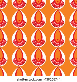 Shwe Shwe Pattern Red And Orange