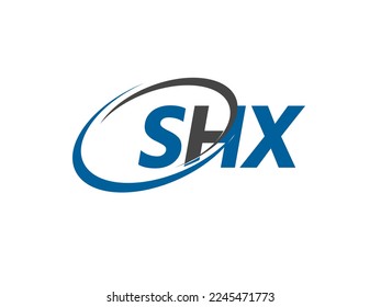 Letra SHX diseño creativo elegante del logo de swoosh