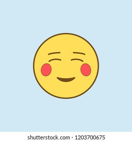 shy 2 colored line icon. Simple yellow and brown element illustration. shy concept outline symbol design