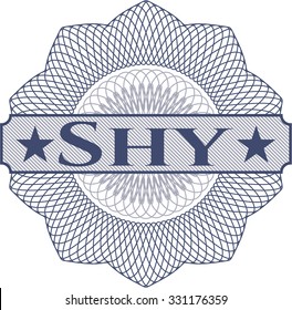 Shy abstract linear rosette