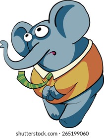 shy boy elephant