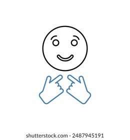 shy concept line icon. Simple element illustration. shy concept outline symbol design.