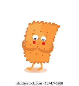 shy cookies vector character