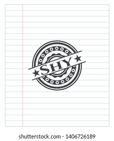 Shy draw (pencil strokes). Vector Illustration. Detailed.