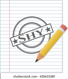 Shy drawn in pencil