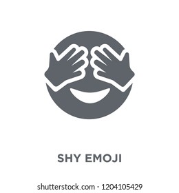 Shy emoji icon. Shy emoji design concept from Emoji collection. Simple element vector illustration on white background.