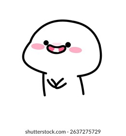 Shy Emoji Sticker – Cute Blushing Face Expression