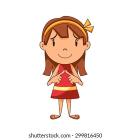 Shy Girl Cartoon Images Stock Photos Vectors Shutterstock