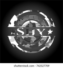 Shy Grey Camouflaged Emblem Stock Vector (Royalty Free) 742527709