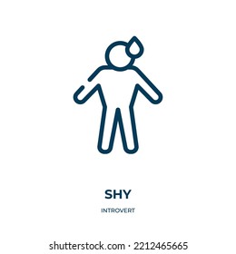 Shy Icon. Linear Vector Illustration From Introvert Collection. Outline Shy Icon Vector. Thin Line Symbol For Use On Web And Mobile Apps, Logo, Print Media.