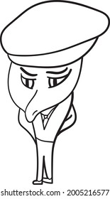 shy man, vector art professional illustration