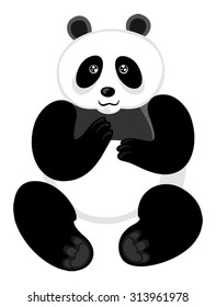 Shy Panda Stock Vector (Royalty Free) 313961978 | Shutterstock