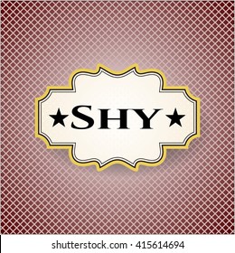 Shy poster or banner