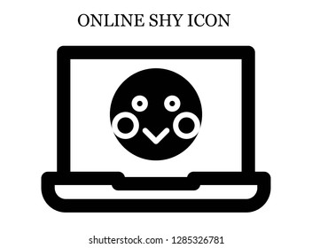 Shy search icon. Editable Shy search icon for web or mobile.