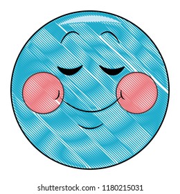 shy smile chat emoticon scribble