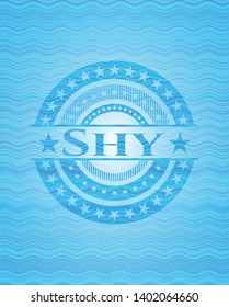 Shy water wave concept style badge. Vector Illustration. Detailed.
