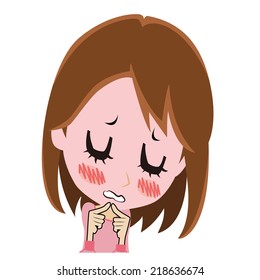 shy young woman 
