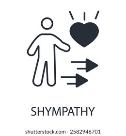 shympathy icon. vector.Editable stroke.linear style sign for use web design,logo.Symbol illustration.