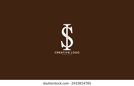 SI IS Abstract initial monogram letter alphabet logo design