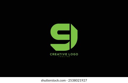 SI Abstract initial monogram letter alphabet logo design