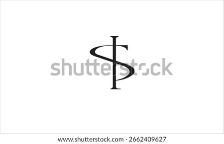 SI, IS ABSTRACT LETTER LOGO MONOGRAM