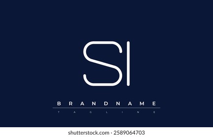 SI Abstract letter logo. This logo icon incorporate with abstract shape in the creative way