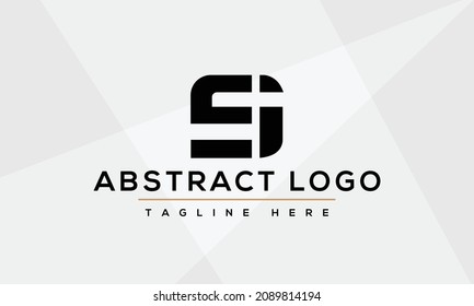 Monograma del logotipo de las letras abstractas SI, IS