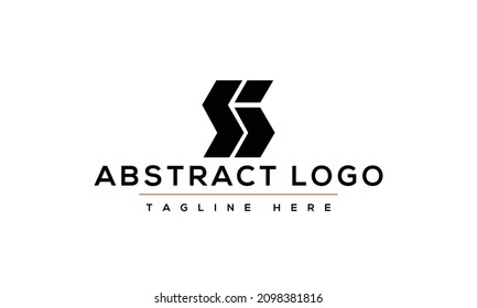 Monograma del logotipo de las letras abstractas SI, IS