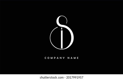 SI, IS Alphabets Letters Logo Monogram