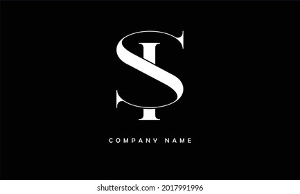 SI, IS Alphabets Letters Logo Monogram