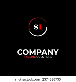 SI creative modern letters logo design template