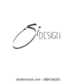 Logo manuscrito de Si para identidad de fondo blanco