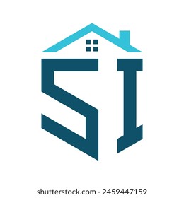 SI House Logo Design Template. Letter SI Logo for Real Estate, Construction or any House Related Business