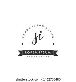 SI Initial beauty monogram logo vector