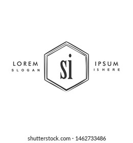 SI Initial beauty monogram logo vector