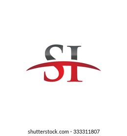 SI initial company red swoosh logo