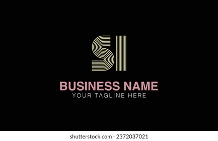 SI initial logo | initial based abstract modern minimal creative logo, vector template image. luxury logotype , real estate homie . typography . initials 