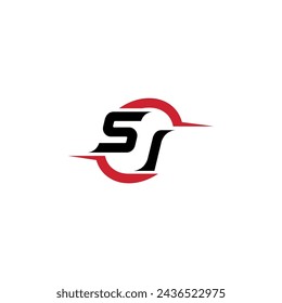 SI initial logo cool and stylish concept for esport or gaming logo as your inspirational