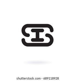 SI initial logo. I and S initial monogram logotype. Vector design element or icon