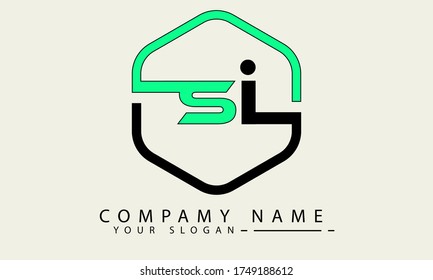 SI Initial  logo template vector illustration.