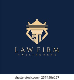 SI initial monogram logo for lawfirm vector design