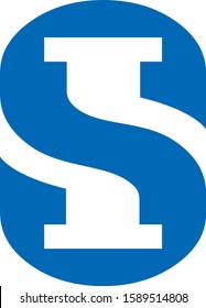 SI initials for technology company logo design