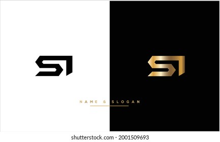 SI,IS Abstrakte Buchstaben Logo MONOGRAN