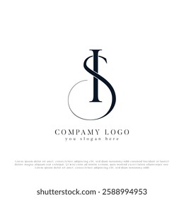 SI, IS,  abstract letters logo monogram