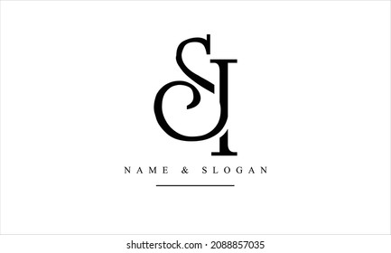 SI, IS, S, I abstract letters logo monogram