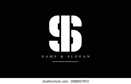 SI, IS, S, I Abstrakte Buchstaben Logo-Monogramm