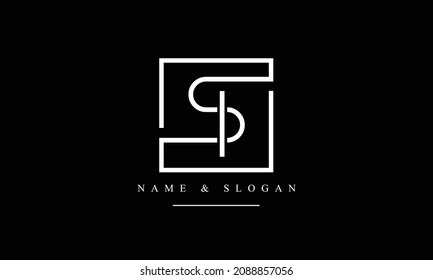 SI, IS, S, I abstract letters logo monogram