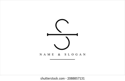 SI, IS, S, I letras abstractas monograma logotipo