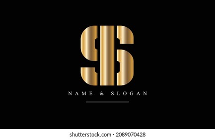 SI, IS, S, I abstract letters logo monogram