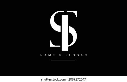 SI, IS, S, I letras abstractas monograma logotipo